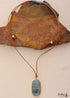 Boho Necklace, Labradorite, Green Natural Stone, Pendant